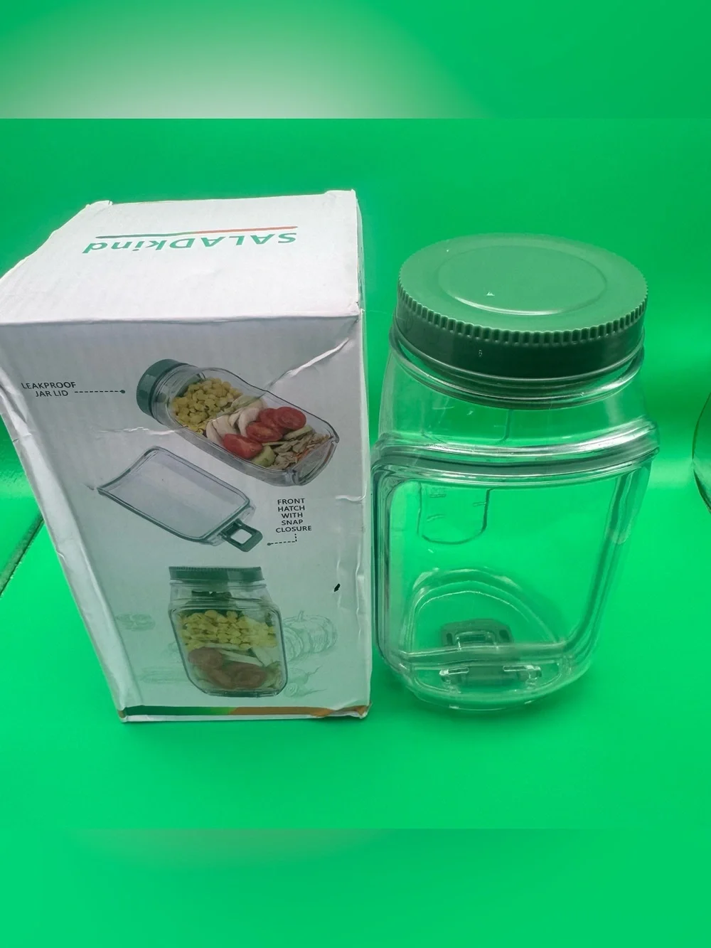 NEW Salad Pod Lunch Container BPA free Work School Travel Portable SALADkind
